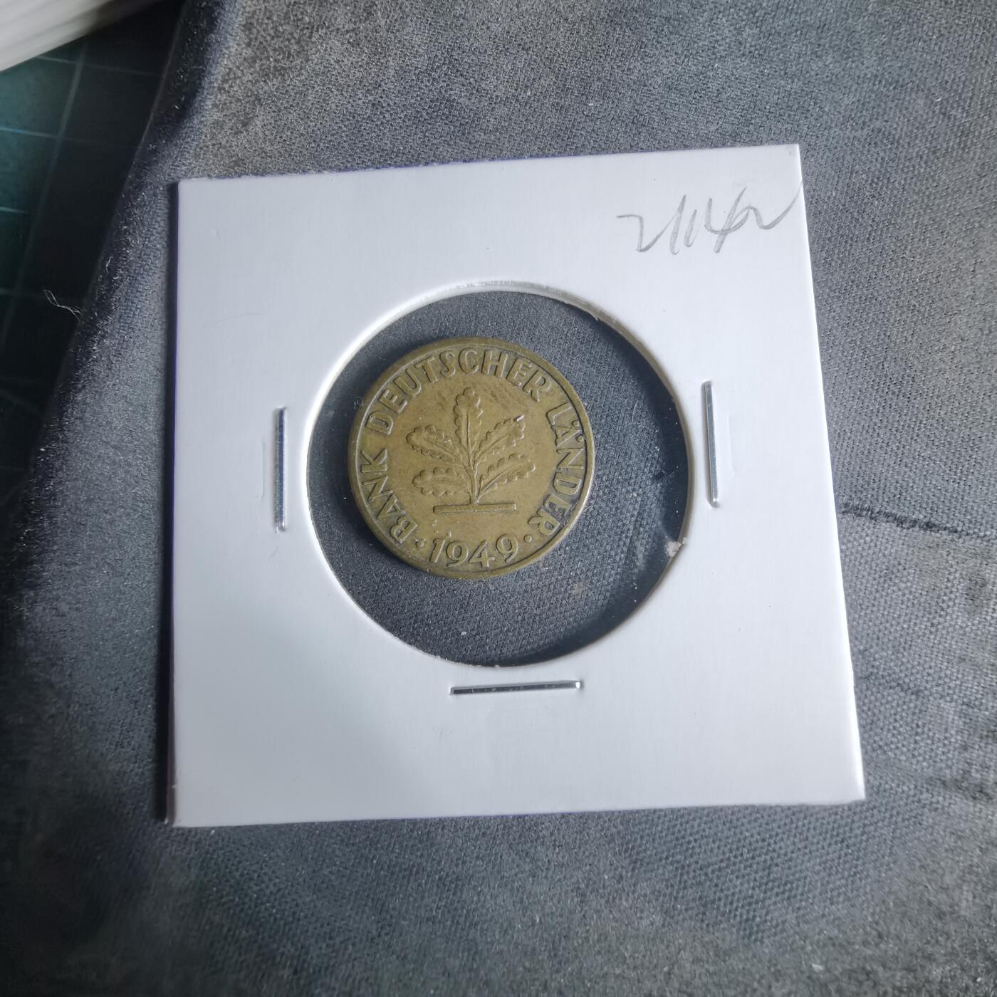 沼泽如烟--第921场 德国1949年5芬尼银行版