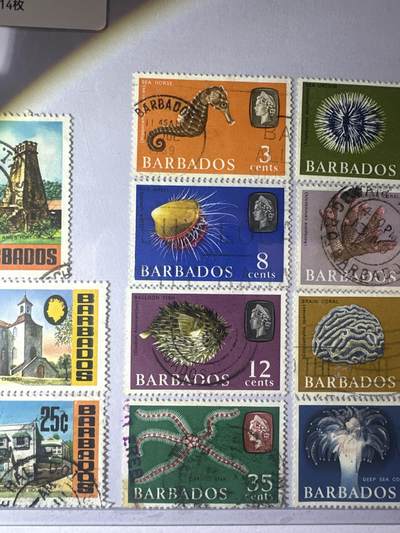 12.26邮票专场 巴巴多斯信销散票14枚