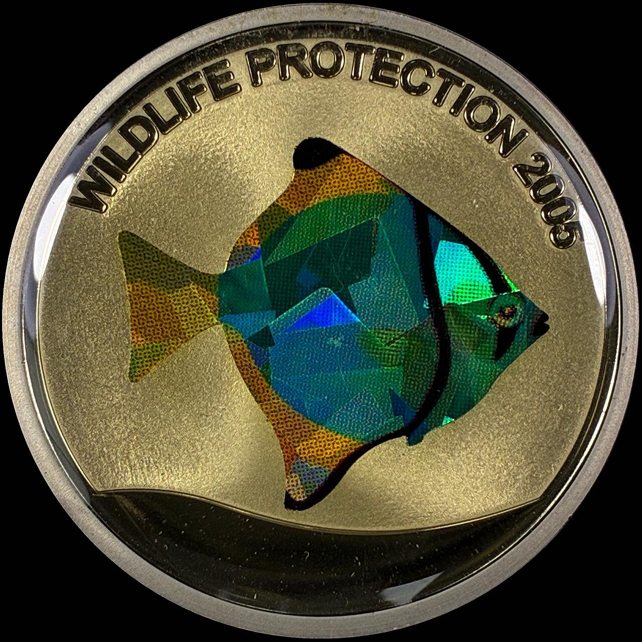 【雨安】【直播拍卖】【世界币章118期-裸币】2025-12-05 周五 19:30 保真 [现代裸币] Congo 刚果 5法郎 2005年 保护野生动物