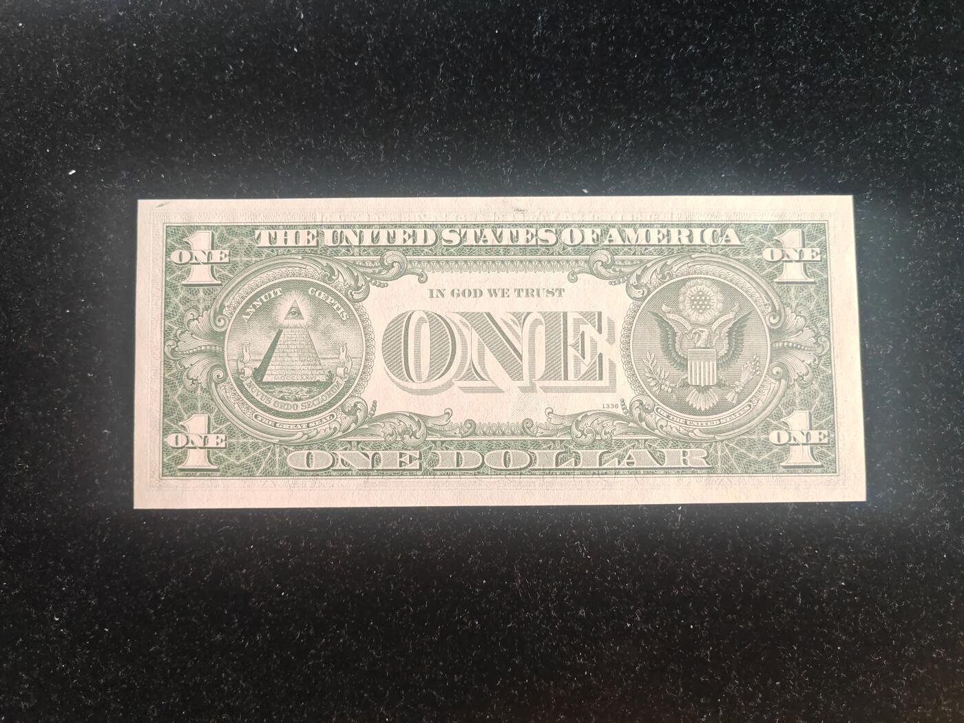 美国纸币 1969年 A版 1美元 B区 全程无4 全新UNC