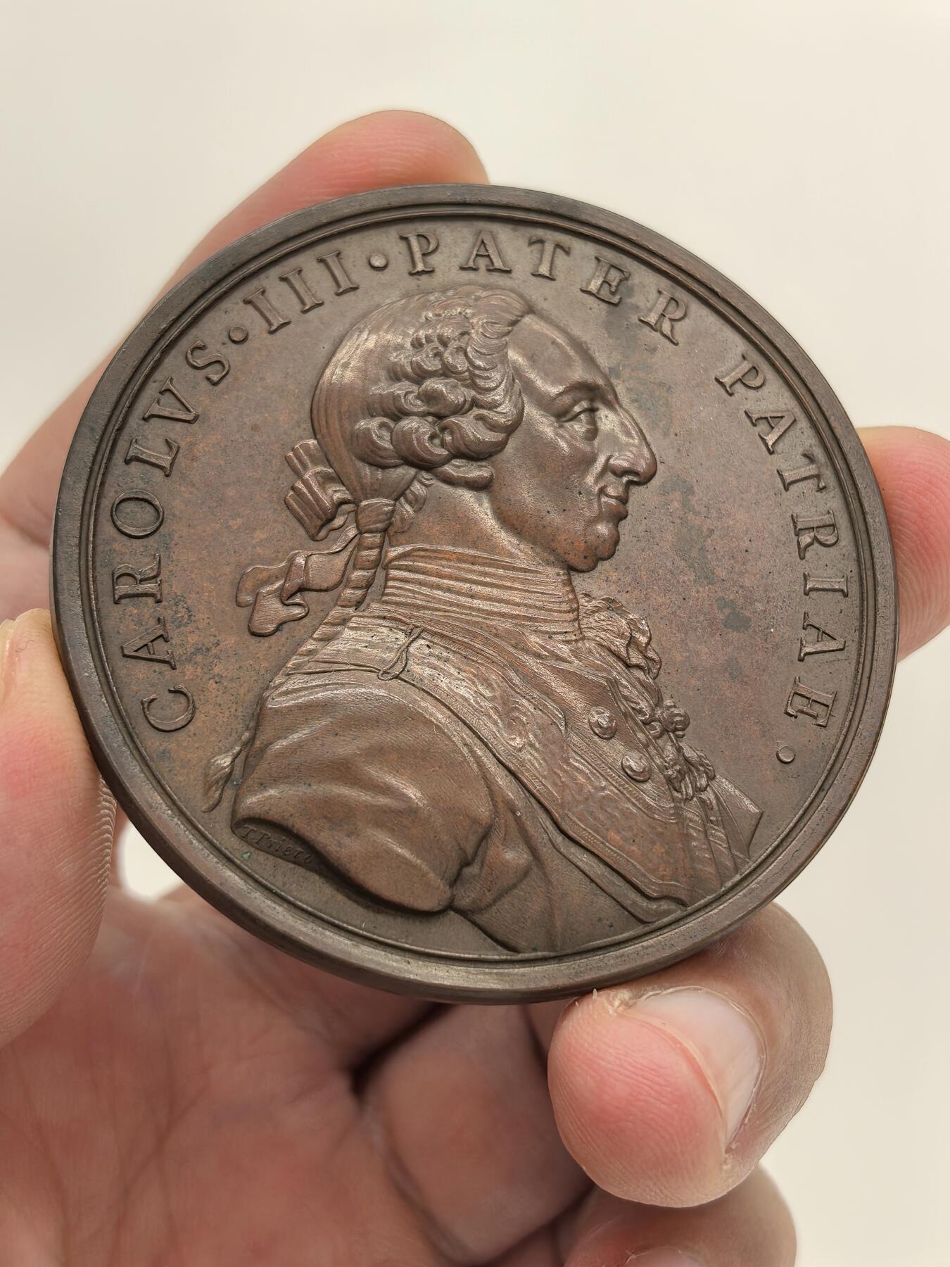 博洋堂世界钱币拍卖第150期（全场包邮） 西班牙1774年卡洛斯三世战役纪念章 藏品级的工艺 55MM