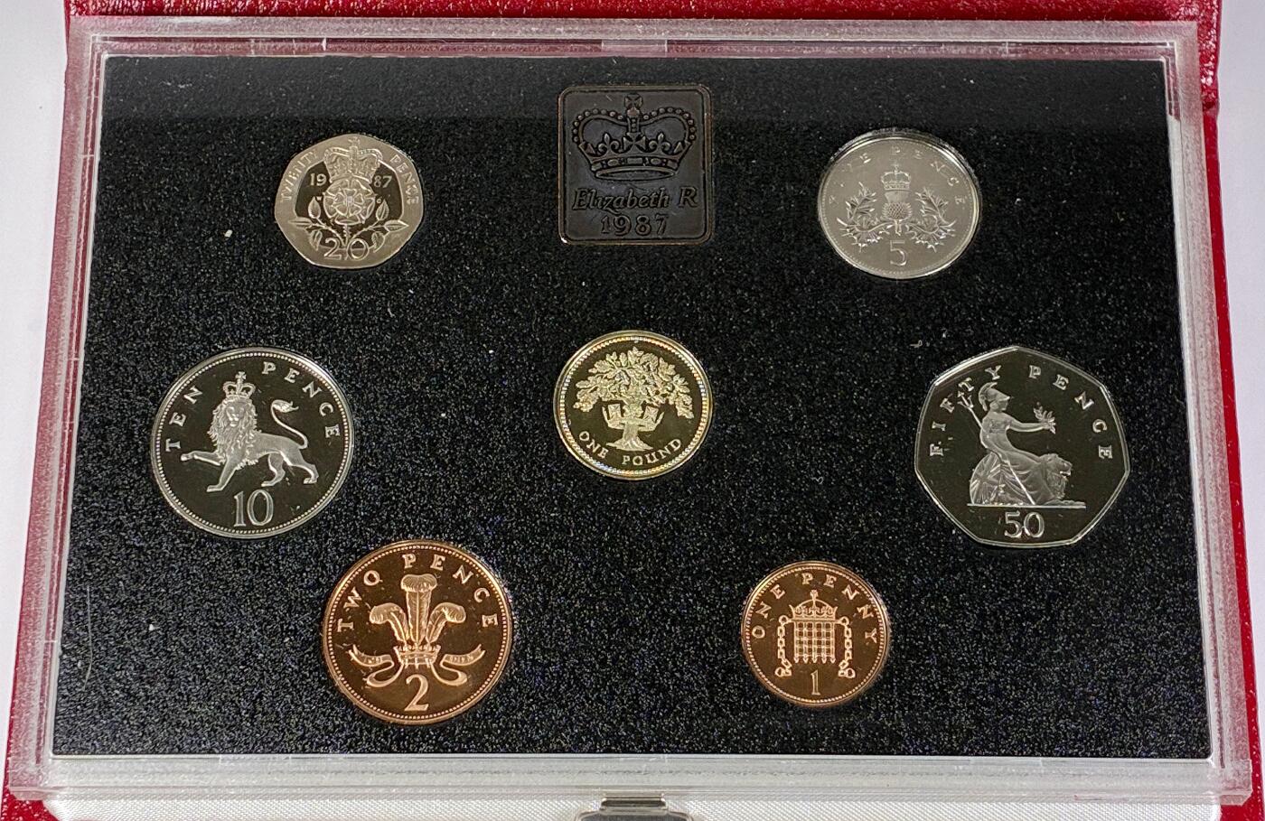 【雨安】【直播拍卖】【世界币章118期-裸币】2025-12-05 周五 19:30 保真 [现代套币] Great Britain 英国 套币 精制套币 1987年