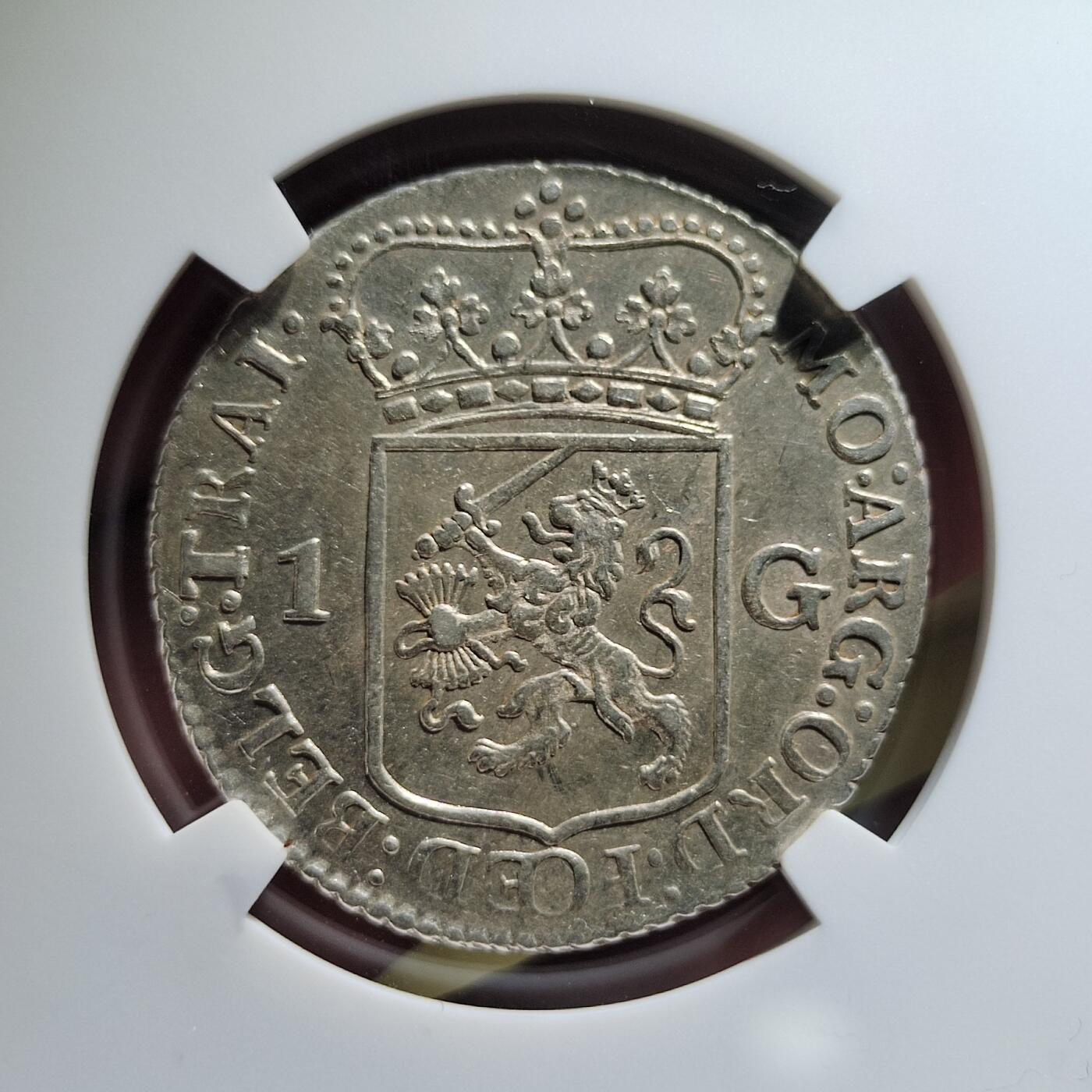 中外钱币第六场 NGC-AU53荷兰1785年乌得勒支1盾
