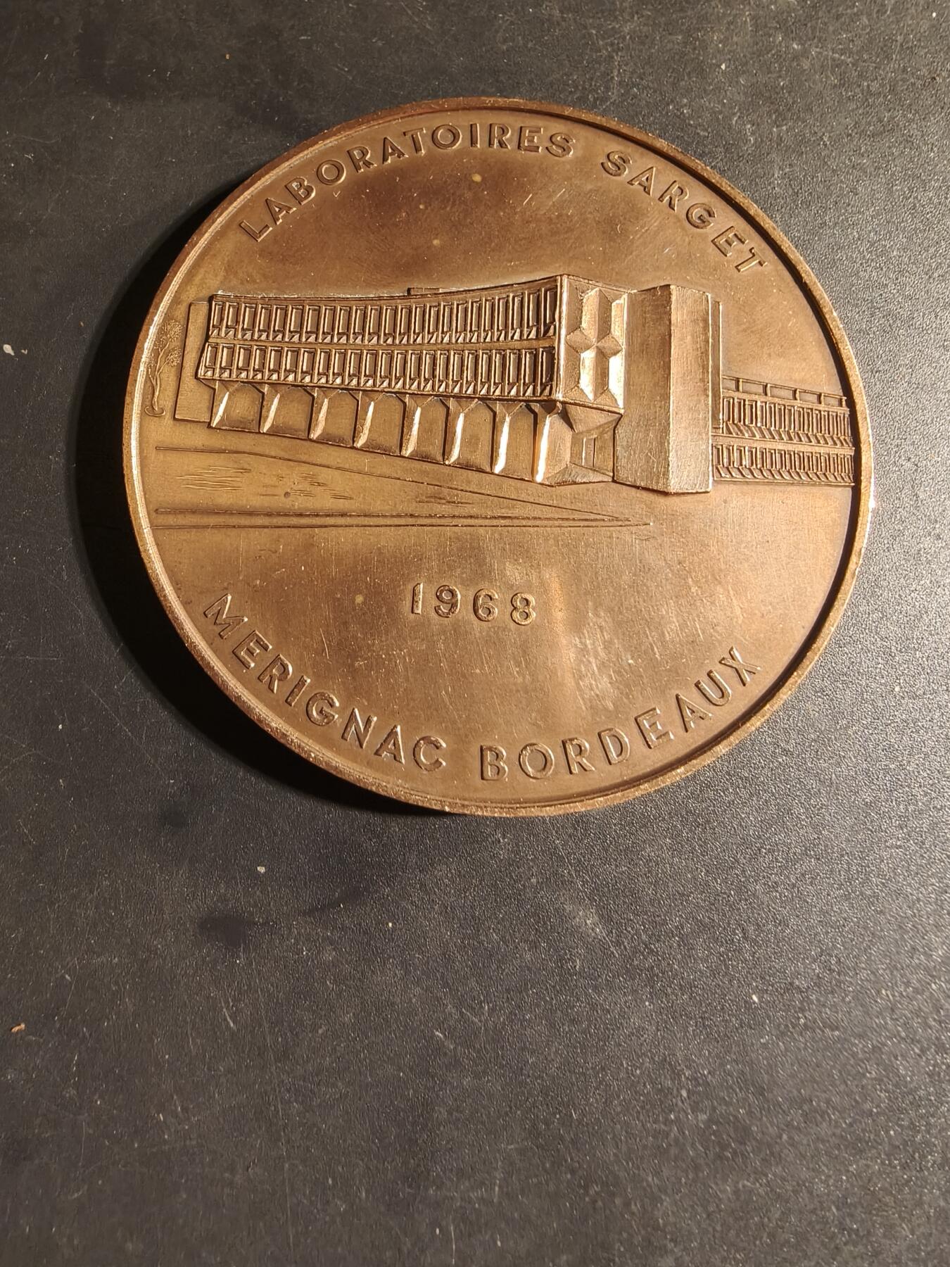 老王徽章第168期 法国药剂师协会盖伦奖大铜章    正面为著名药剂师盖伦     直径68mm.   重量164.7g