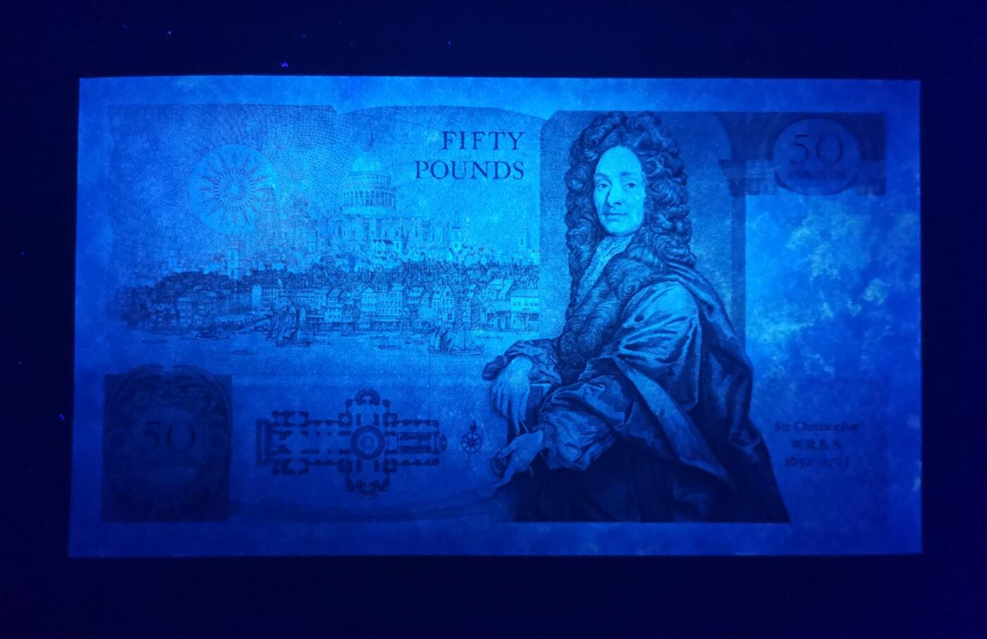 《艾美收藏》第223期-12.7周日外币畅拍 英国D序列1981年A冠50镑最高值UNC/UNC-无4有荧光 D.H.F. Somerset签名 Pick#381a