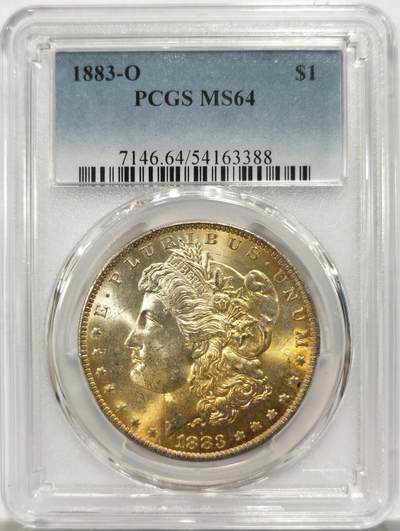 博洋堂藏家专场系列之美国钱币白金之夜专场②暨第152期（全场包邮）  - PCGS MS64 美国1883 O 五彩包浆-1