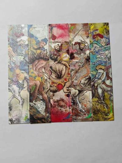 龙虎卡牌六六场 （无佣金，周六结拍，欢迎送拍） - 墨染水浒之梁山 五虎小书签