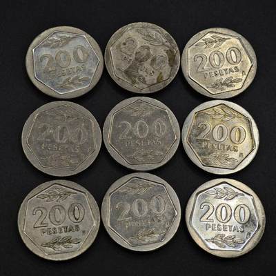 【淘币小摊】实时拍第八百一十九拍   散币场   满百包邮可预留二周 每周一统一发货   - 西班牙200比赛塔9枚