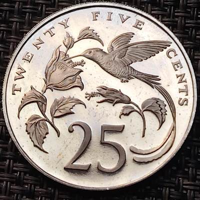 布加迪🐬～世界钱币(上海)🌾第 263 期 /  各国套币和散币 - 牙买加🇯🇲 1973年 25分 精致币