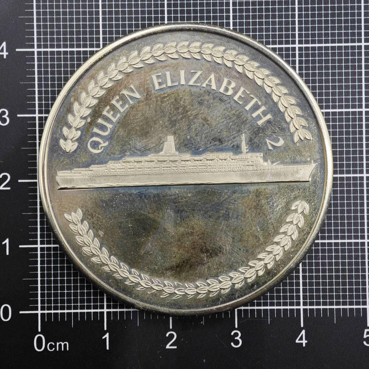 【淘币小摊】限时拍第八百二十三拍  纪念章场  满百包邮可预留两周  周一统一发货   伊丽莎白二世女王号邮轮