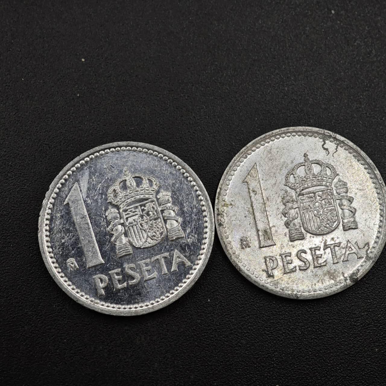 【淘币小摊】实时拍第八百一十九拍   散币场   满百包邮可预留二周 每周一统一发货   西班牙1比赛塔铝币2枚