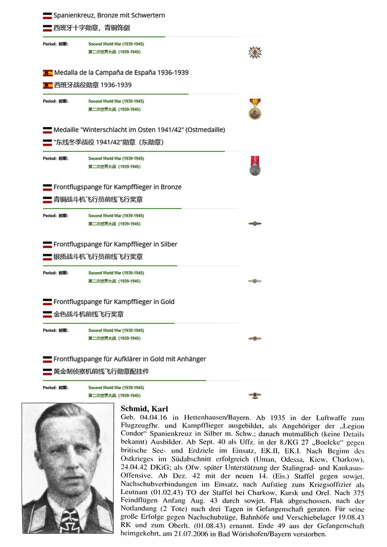 小驴勋章奖章收藏12月06日周六晚六点拍卖（珍爱和平，收藏战争，铭记历史，勿忘国耻，忠党爱国。有偿代拍，送拍规则在简介最后，参拍须阅读规则后再参拍，关系到运费包装发货时效真假辨别等关键信息，拍卖时不再发原图，看大图店主微信码在拍卖店铺介绍里） 火车杀手Karl Schmid战后亲签