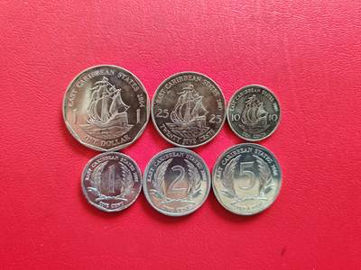 【云涧收藏】第八十二场 - 英属东加勒比女王老年版套币