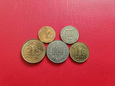 【云涧收藏】第八十二场 - 西非5～100法朗5枚