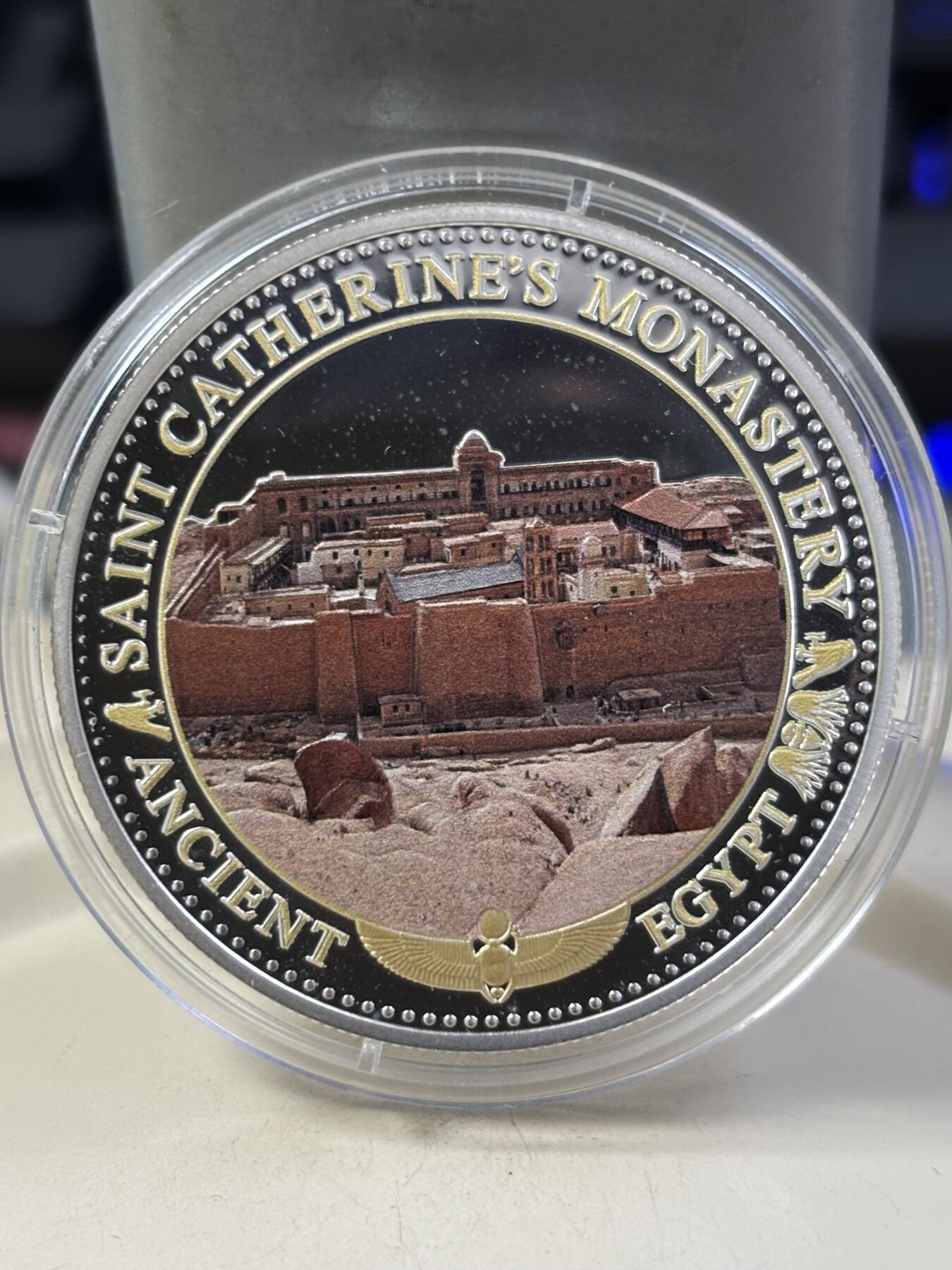 第184期拍卖 所罗门2016年古埃及系列圣凯瑟琳修道院彩色银币，999银银价166，12克