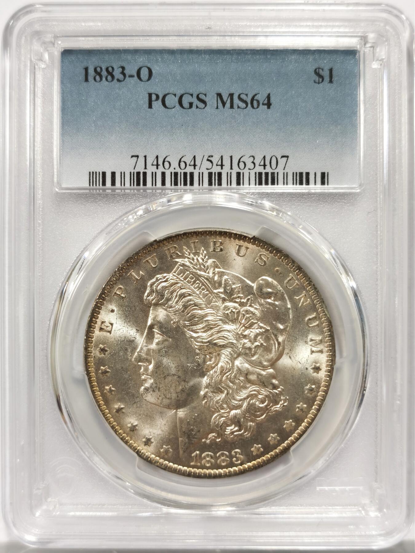 博洋堂藏家专场系列之美国钱币白金之夜专场②暨第152期（全场包邮）  PCGS MS64 美国1883 O 十字转光-7