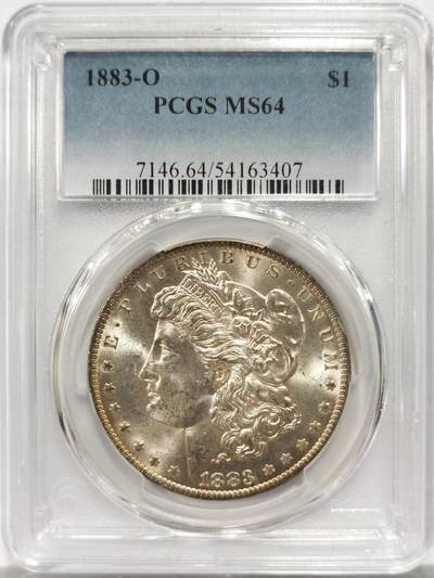 博洋堂藏家专场系列之美国钱币白金之夜专场②暨第152期（全场包邮）  - PCGS MS64 美国1883 O 十字转光-7