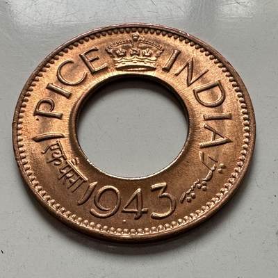 🌹外币初藏🌹🐯2025年第137场  每周二四六晚8️⃣点 接代拍 - 英属印度1943年一派沙—2