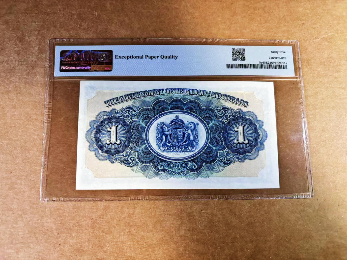 【Blue Auction】世界纸币精拍第759期——18级TOP拍卖/信誉/品质/专业/高效💫 特立尼达和多巴哥 1943年1元 风景唯美 PMG65EPQ 绝品少见 