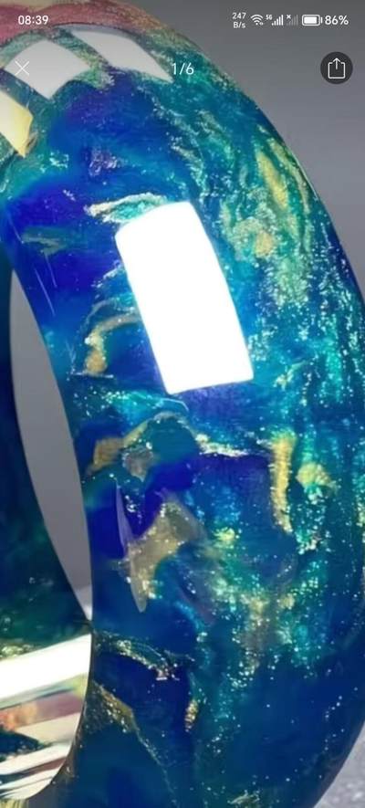 玉石 手镯 手串 手链专场 - 火山岩琼浆树化石 宽版轮胎手镯。