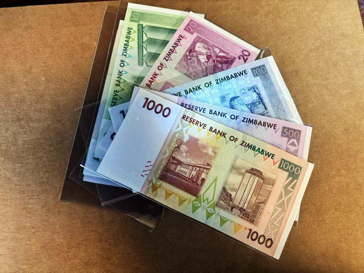 【Blue Auction】世界纸币精拍第759期——18级TOP拍卖/信誉/品质/专业/高效💫 【一组7张 含AA冠】津巴布韦1-1000元 全新UNC