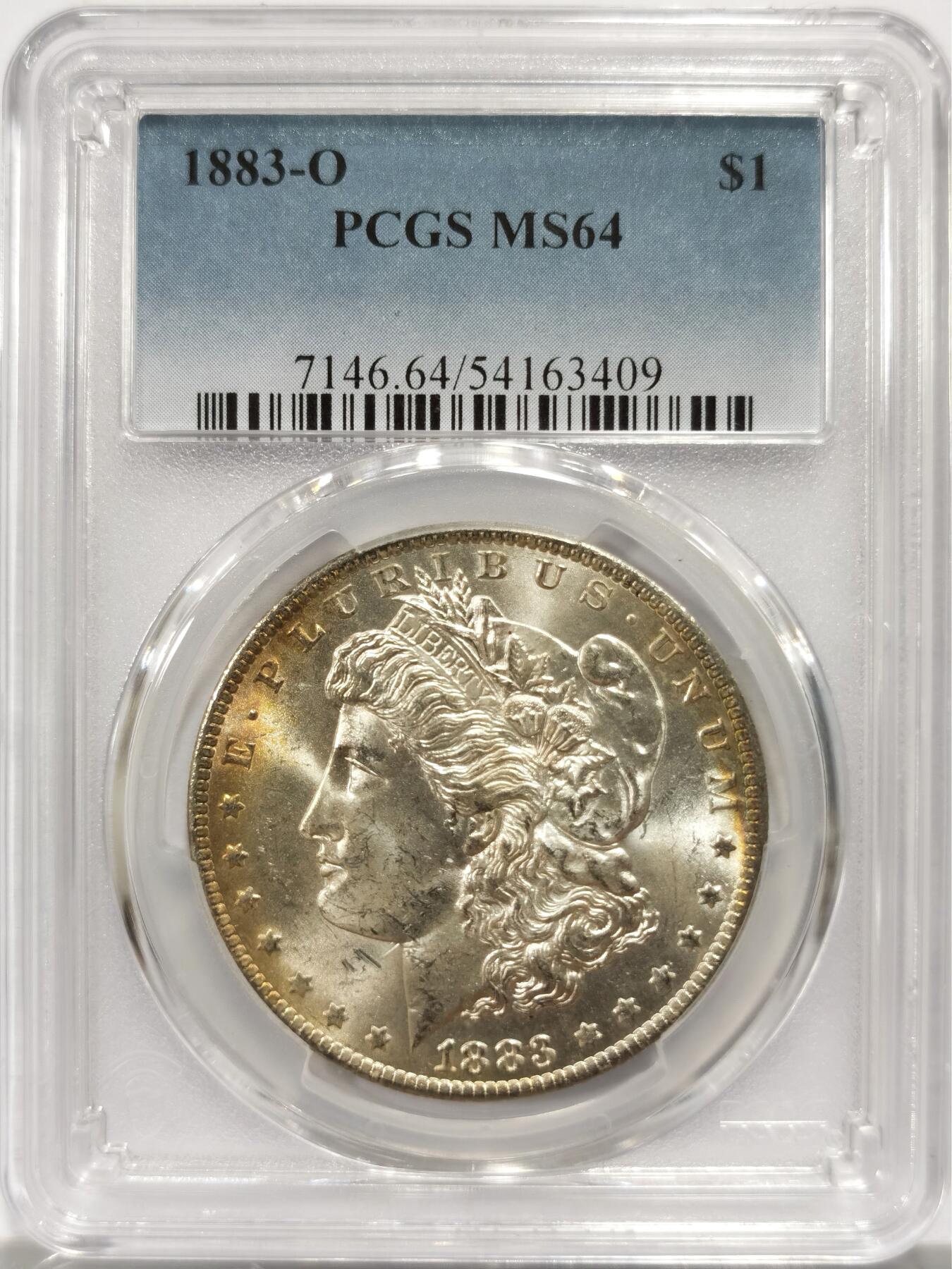 博洋堂藏家专场系列之美国钱币白金之夜专场②暨第152期（全场包邮）  PCGS MS64 美国1883 O 十字转光-9