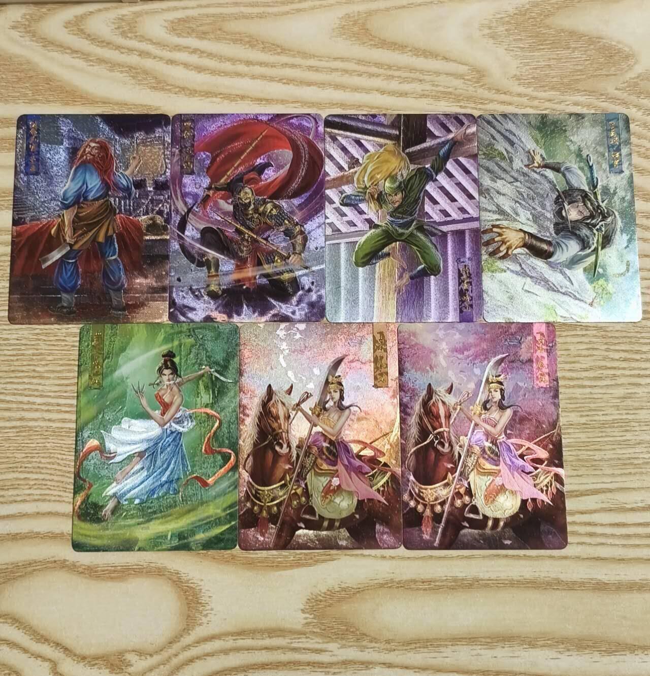 光影卡牌第26期，各家亲签，各家套卡，持续收拍品 重绣水浒粗闪特卡7张，黄肚兜三娘＋红肚兜三娘＋红肚兜二娘，绝版稀有