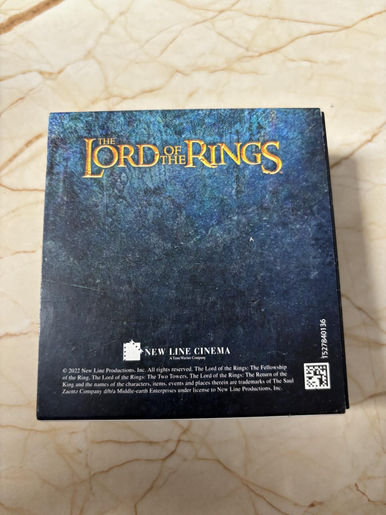 第185期拍卖  萨摩亚2023年指环王至尊魔戒3盎司仿古纪念银币。999银，发行量1499枚，有氧化