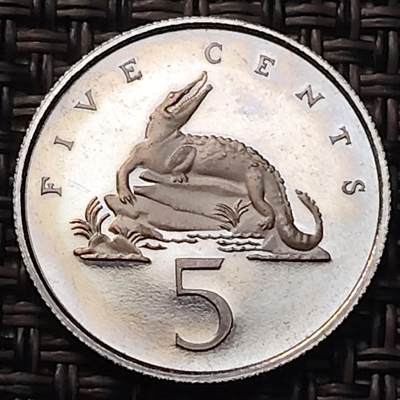 布加迪🐬～世界钱币(上海)🌾第 263 期 /  各国套币和散币 - 牙买加🇯🇲 1973年 5分 精致币