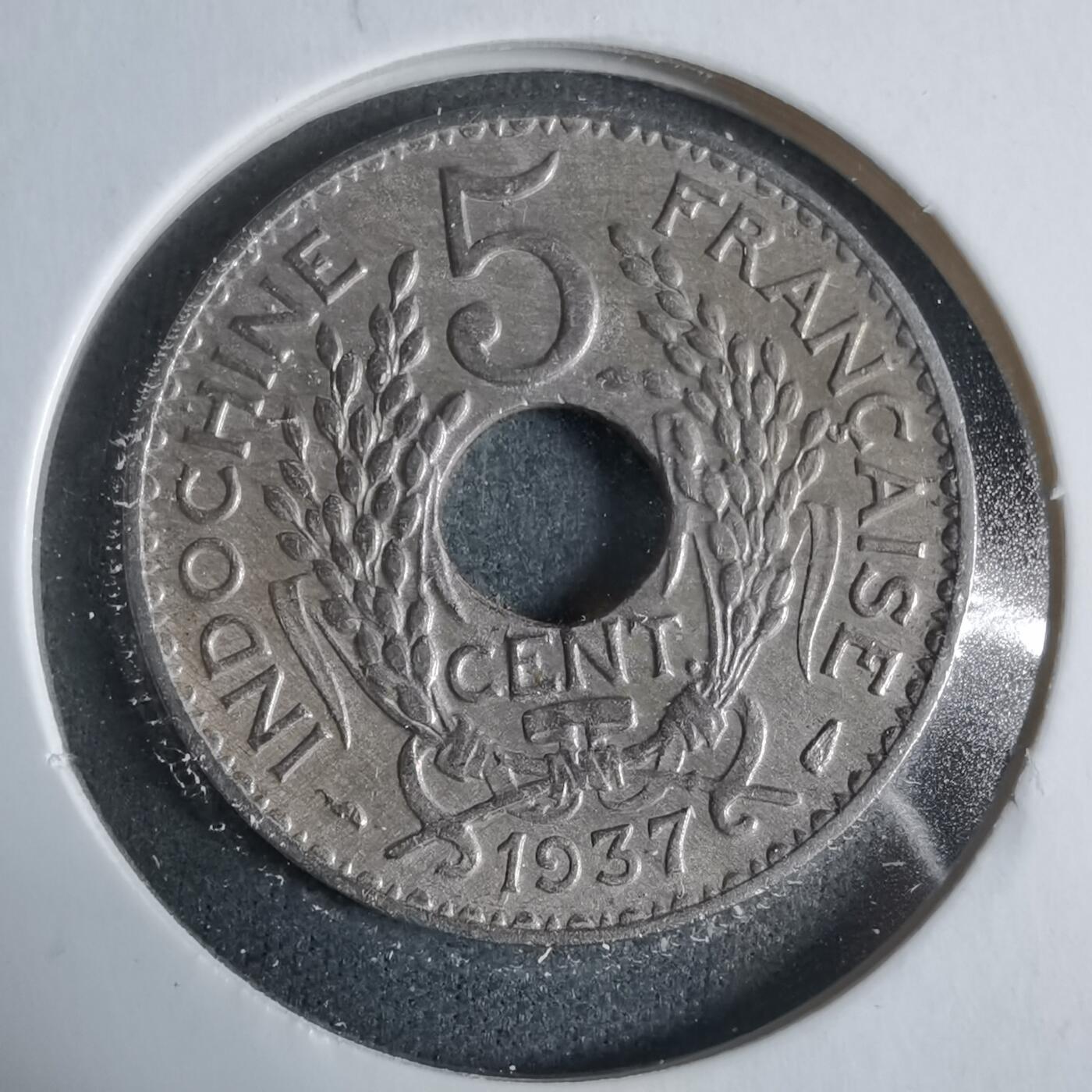 沼泽如烟--第923场 法属印度支那1937年五分