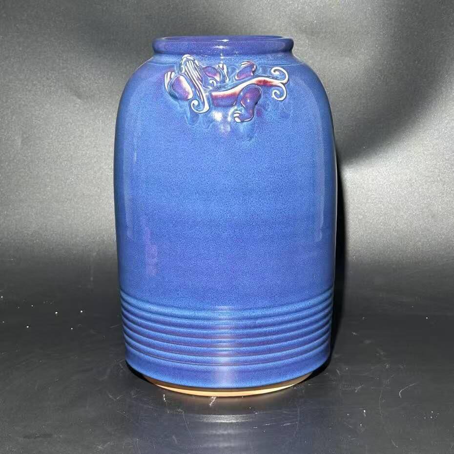 【iBox拍卖-星航天青专场】 双螭虎花器