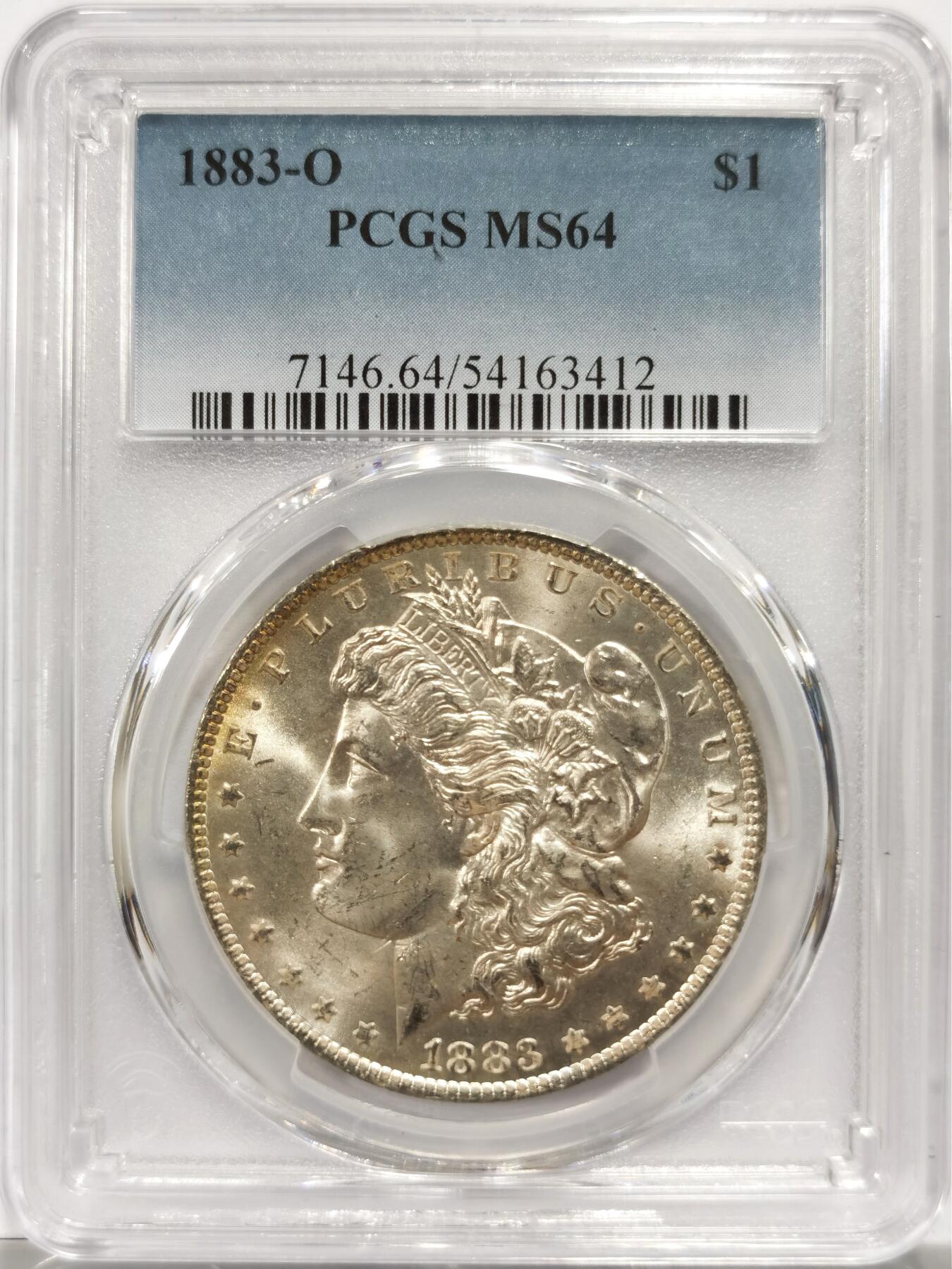 博洋堂藏家专场系列之美国钱币白金之夜专场②暨第152期（全场包邮）  PCGS MS64 美国1883 O 十字转光-11