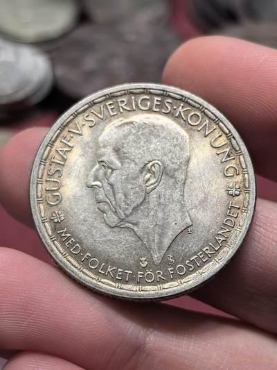 南宋泉阁俄币 外币 国币 专场第二十期 【送拍无额外佣金】 - 瑞典 1946年 古斯塔夫五世2克朗银币 14g 400银 好品