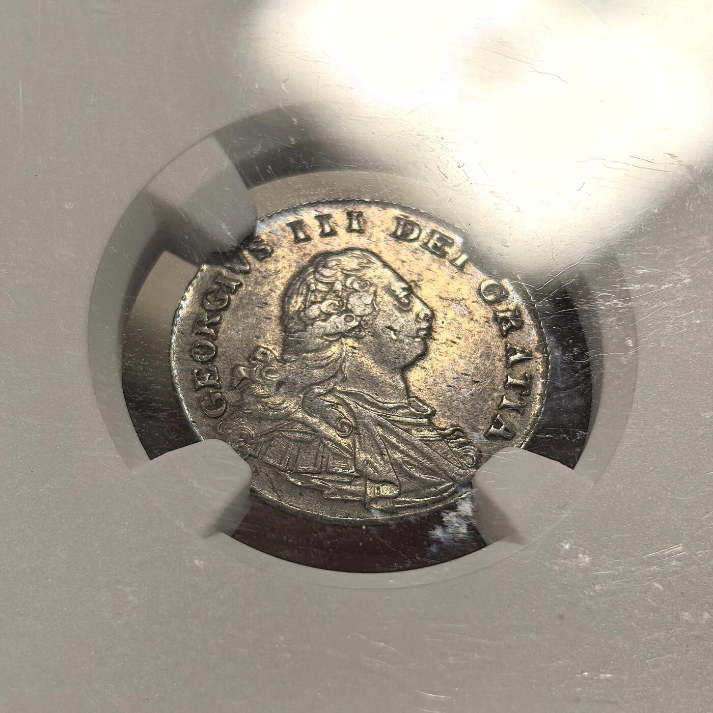 博洋堂世界钱币拍卖第150期（全场包邮） NGC AU53-MS63 英国1800年英国乔治三世濯足币一套四枚，原味五彩