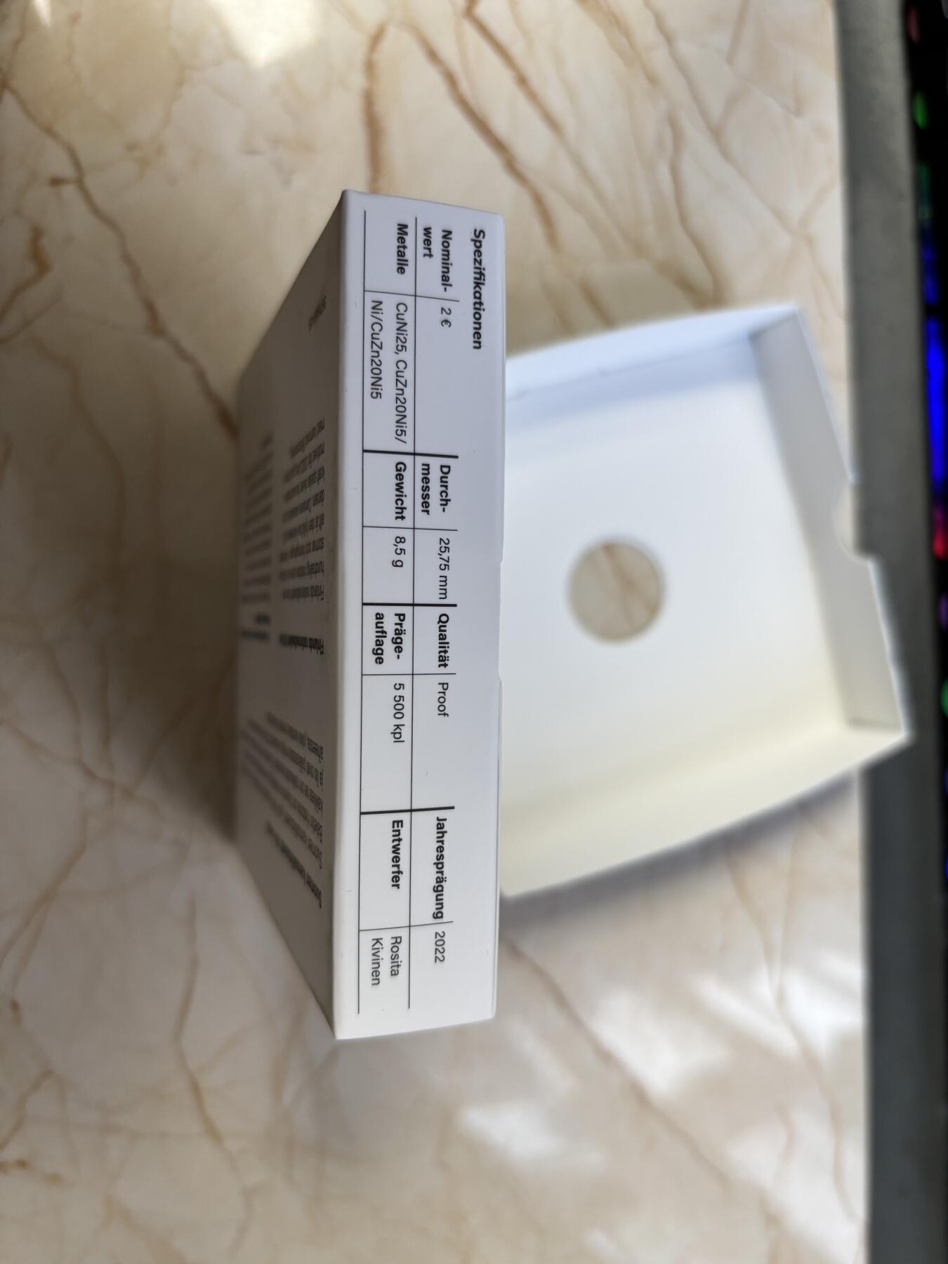 第184期拍卖 芬兰2022年国家芭蕾舞 100 年2欧精制双金属币