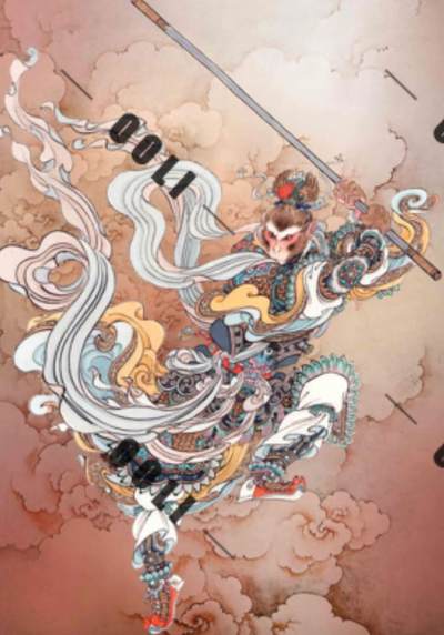 光影卡牌第26期，各家亲签，各家套卡，持续收拍品 - 焱卡文化神话中国3李云中老师绘孙悟空折光10G