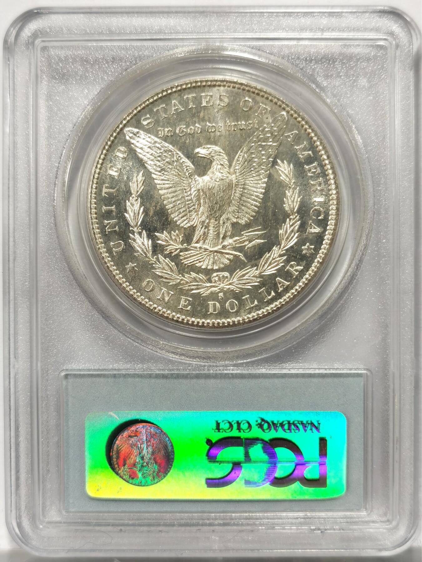 博洋堂藏家专场系列之美国钱币白金之夜专场②暨第152期（全场包邮）  PCGS MS64PL 美国1882 S 摩根 镜面底板 铸痕清晰拉丝