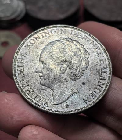 南宋泉阁俄币 外币 国币 专场第二十期 【送拍无额外佣金】 - 荷兰 1929年 荷兰威廉敏娜2.5盾大银币 25g 720银 通货好品