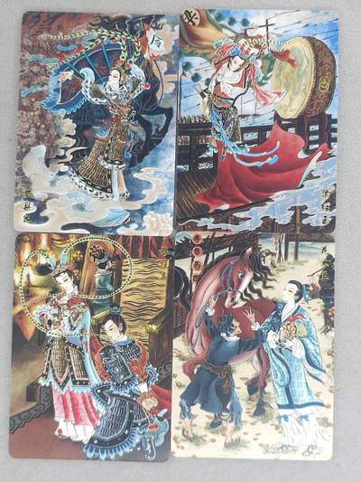 龙虎卡牌六六场 （无佣金，周六结拍，欢迎送拍） - 普卡4张 山河潮玩 心染-四大巾帼