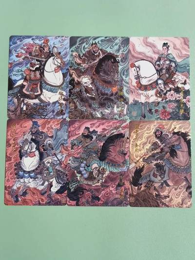 光影卡牌第26期，各家亲签，各家套卡，持续收拍品 - 冯涛五虎＋三娘，普卡工艺