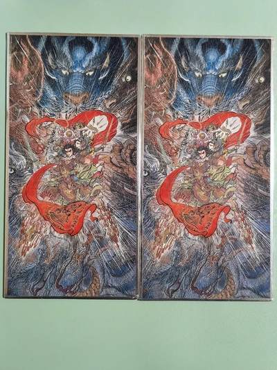 光影卡牌第26期，各家亲签，各家套卡，持续收拍品 - 权迎东新绘西游哪吒，色纸大卡2张