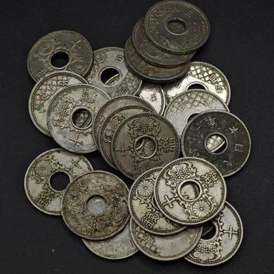 【淘币小摊】实时拍第八百一十九拍   散币场   满百包邮可预留二周 每周一统一发货   - 日本十钱镍币23枚