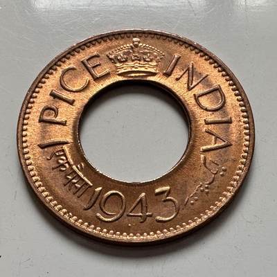 🌹外币初藏🌹🐯2025年第137场  每周二四六晚8️⃣点 接代拍 - 英属印度1943年一派沙—1