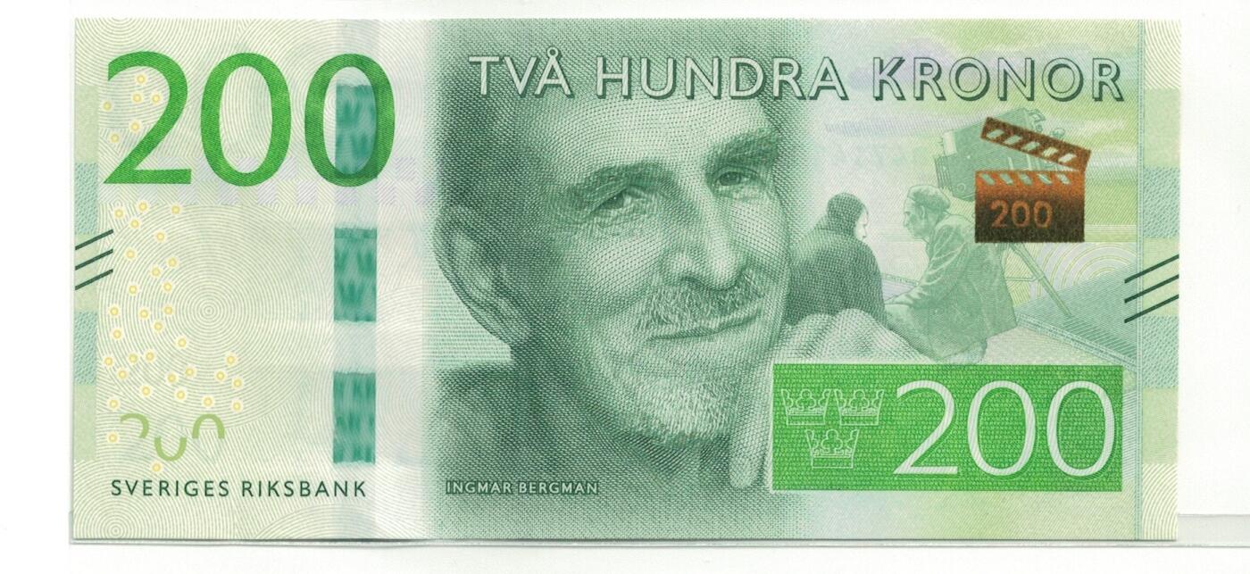 《艾美收藏》第223期-12.7周日外币畅拍 瑞典2015年200克朗UNC尾62 导演英格玛·柏格曼