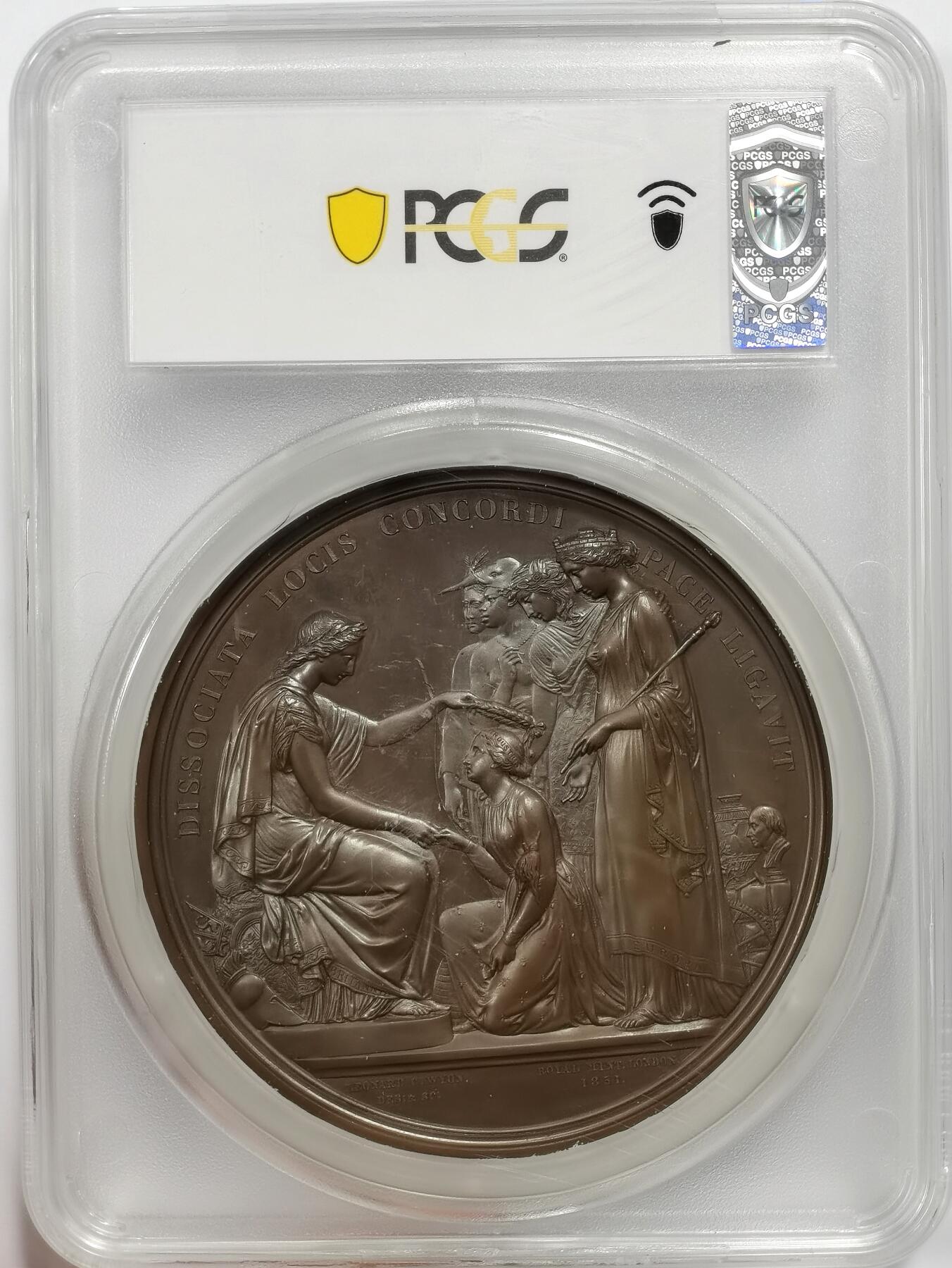 博洋堂世界钱币拍卖第150期（全场包邮） PCGS SP65 英国1851年伦敦世博会纪念章，W wyon & L.C Wyon作品，77mm，热门品种，绝美品相，PCGS冠军分！