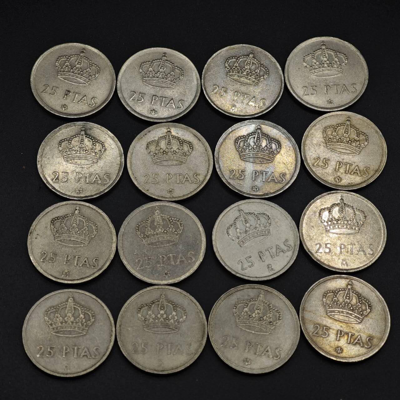 【淘币小摊】实时拍第八百一十九拍   散币场   满百包邮可预留二周 每周一统一发货   西班牙25比赛塔16枚