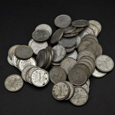 【淘币小摊】实时拍第八百一十九拍   散币场   满百包邮可预留二周 每周一统一发货   - 日本富士山一钱铝币65枚