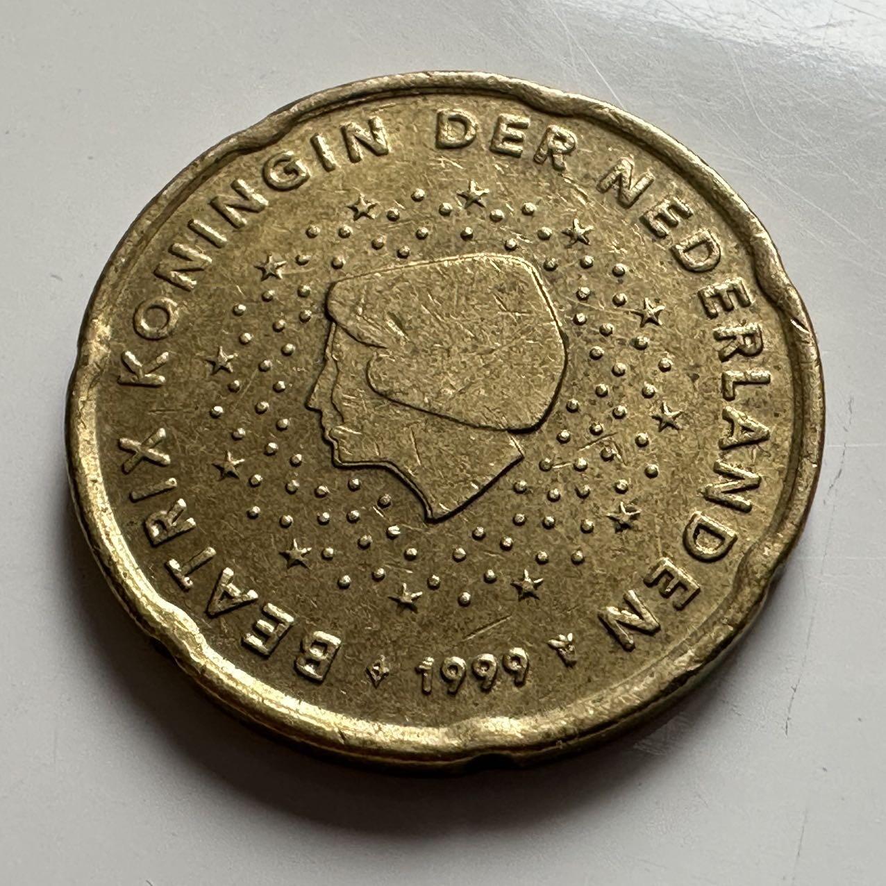 🌹外币初藏🌹🐯2025年第137场  每周二四六晚8️⃣点 接代拍 荷兰1999年20欧分