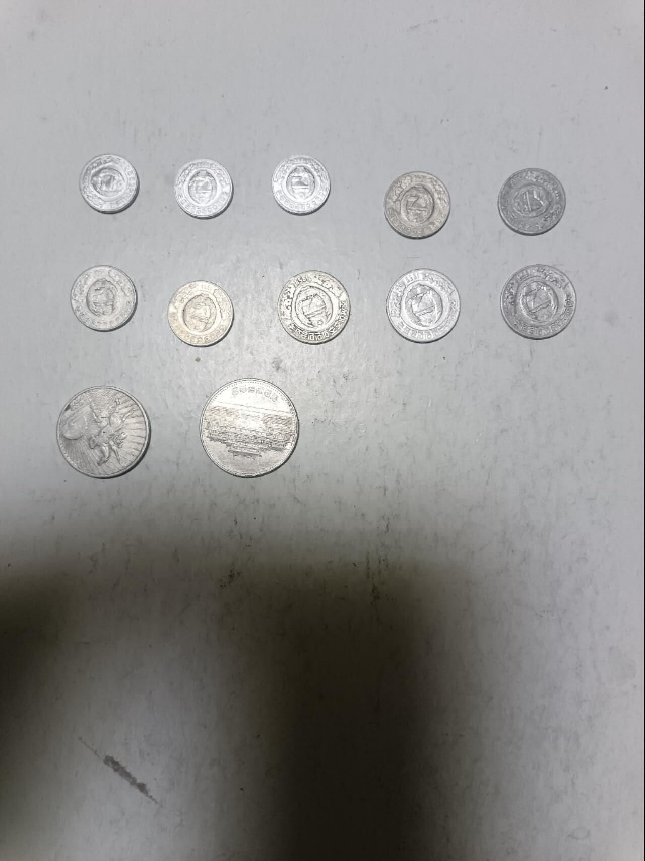 【20251209】非全新纸币和硬币第311场 朝鲜12枚硬币，有重复