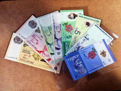 【Blue Auction】世界纸币精拍第759期——18级TOP拍卖/信誉/品质/专业/高效💫 - 【一组8张 含0AA冠】马来西亚1-5林吉特&新加坡2-20元 全新UNC